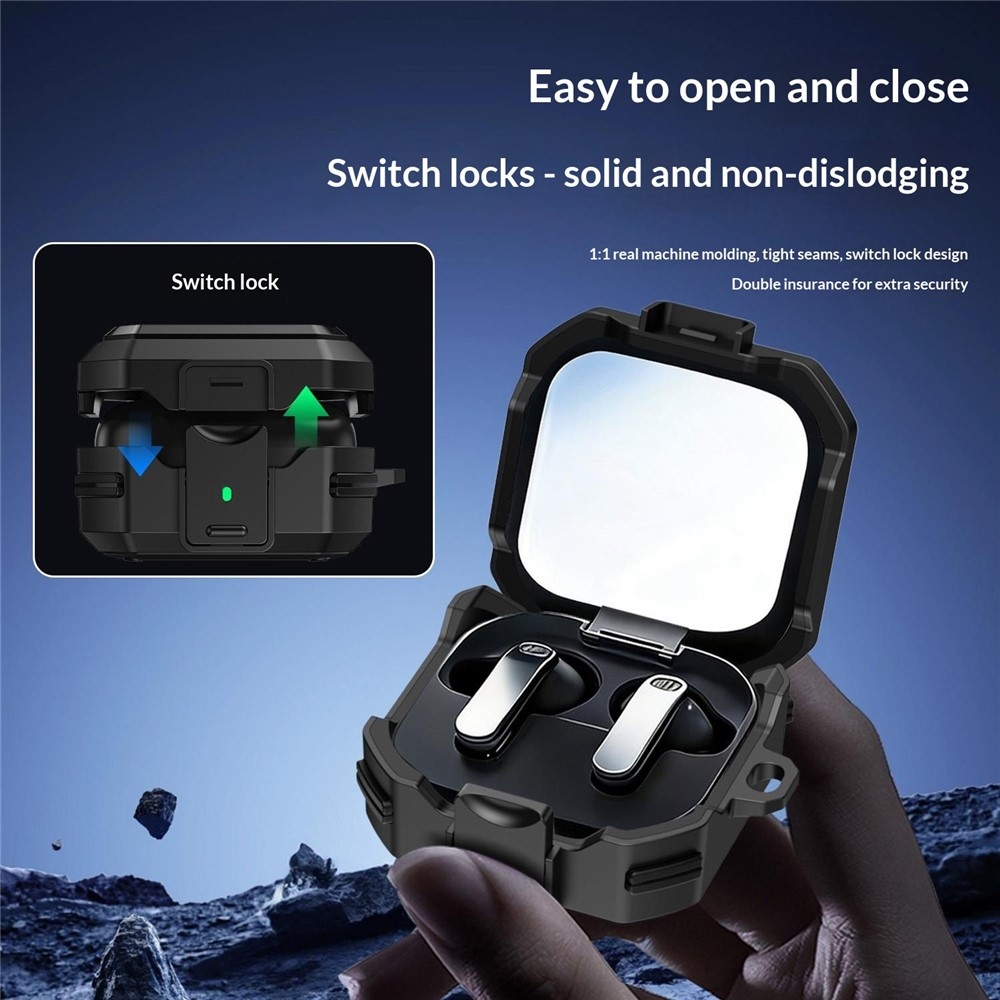 Lock strapabíró tok a Samsung Galaxy Buds4 Pro/Buds4 készülékekhez – fekete