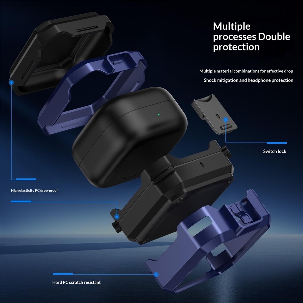 Lock strapabíró tok a Samsung Galaxy Buds4 Pro/Buds4 készülékekhez – kék