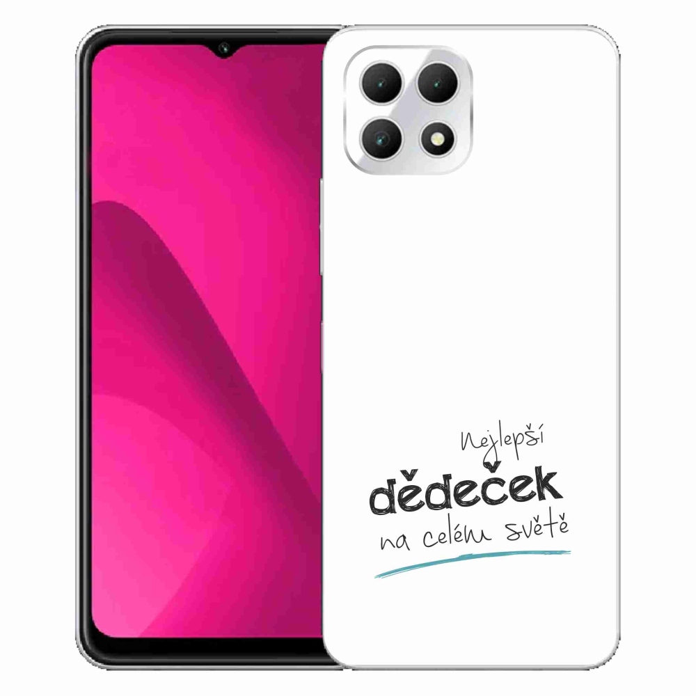 Gél borító mmCase a T-Mobile T Phone 2 - legjobb nagypapa 3 fehér háttérrel