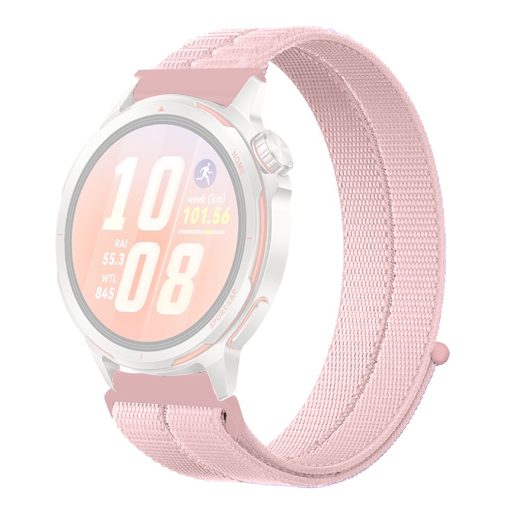 Loops 20 mm-es nylon szíj a Samsung Galaxy Watch7 44 mm/40 mm-es modellhez – rózsaszín