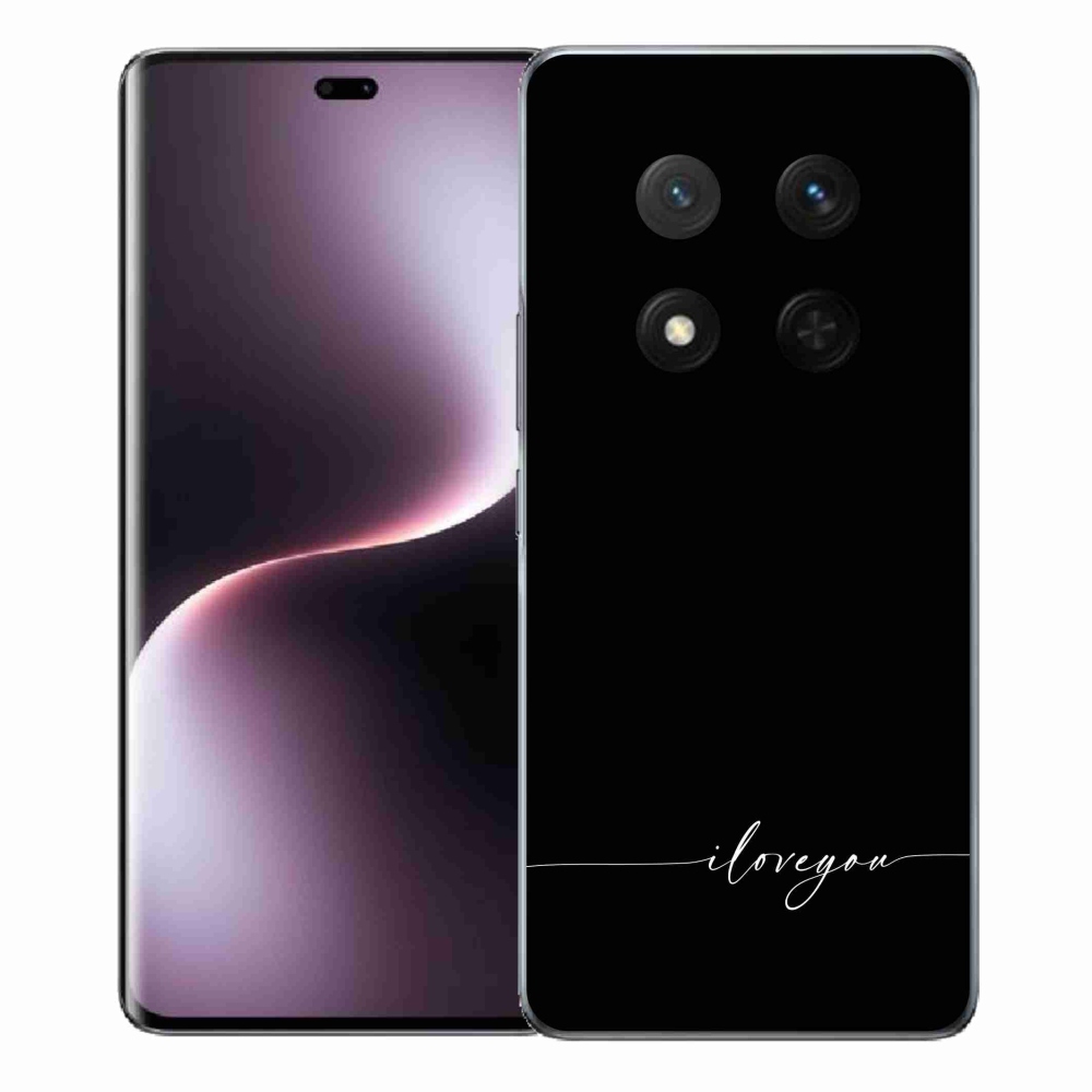 Gél borító mmCase a Honor Magic 7 Lite 5G számára - Szeretlek fekete háttérrel