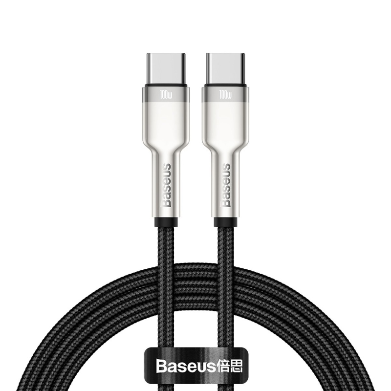 Baseus Cafule Metal sorozatú adatkábel USB-C - USB-C 100W 1m fekete
