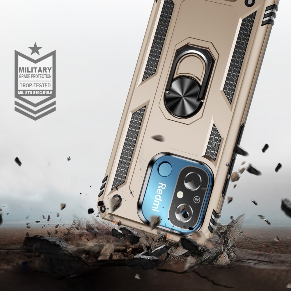 Gyűrűálló borítás Xiaomi Redmi 12C-hez - arany színben