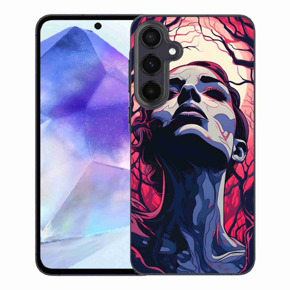 Gél borítás mmCase Samsung Galaxy A55 5G - absztrakt arc