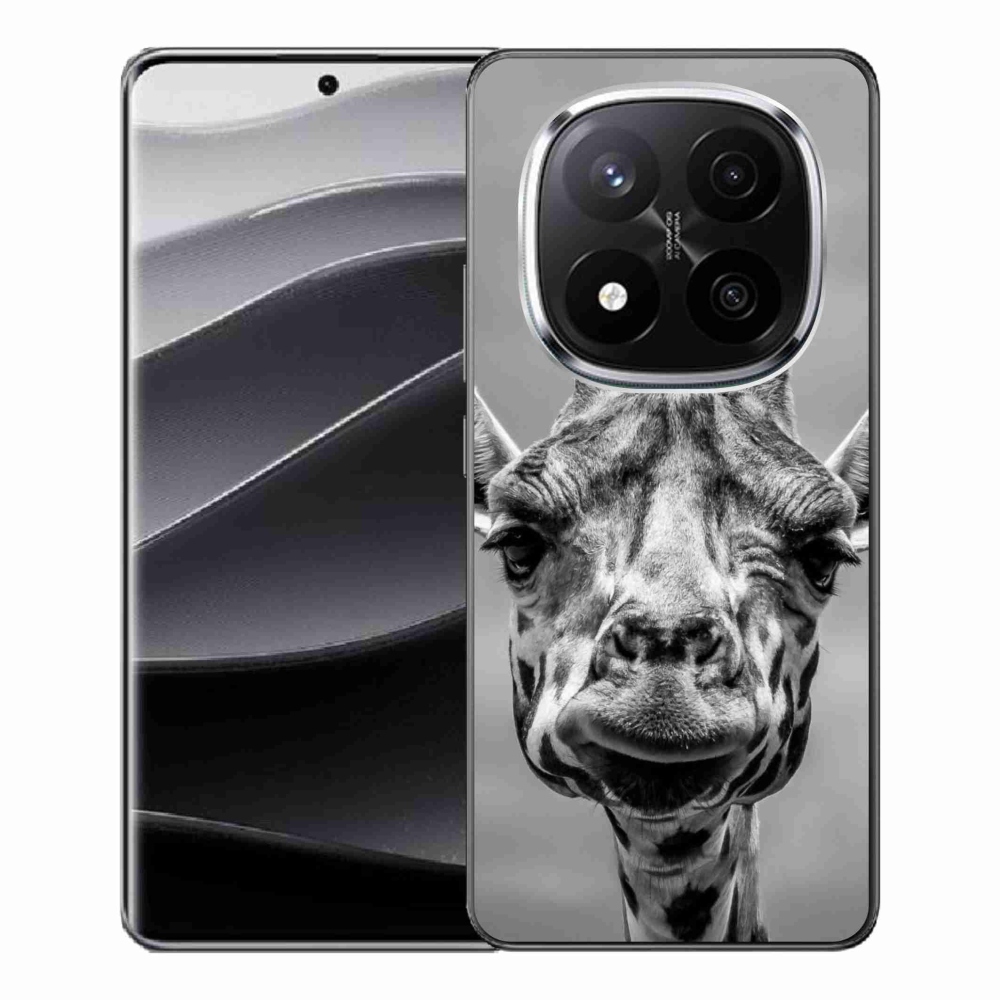 Gél borítás mmCase a Xiaomi Redmi Note 14 Pro+ 5G számára - fekete-fehér zsiráf