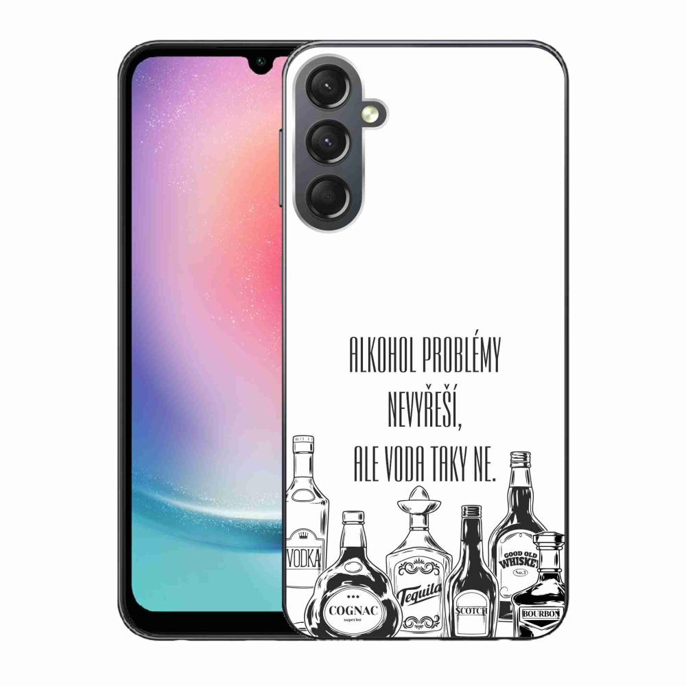 Gél borító mmCase Samsung Galaxy A24 készülékhez - vicces szöveg fehér háttérrel