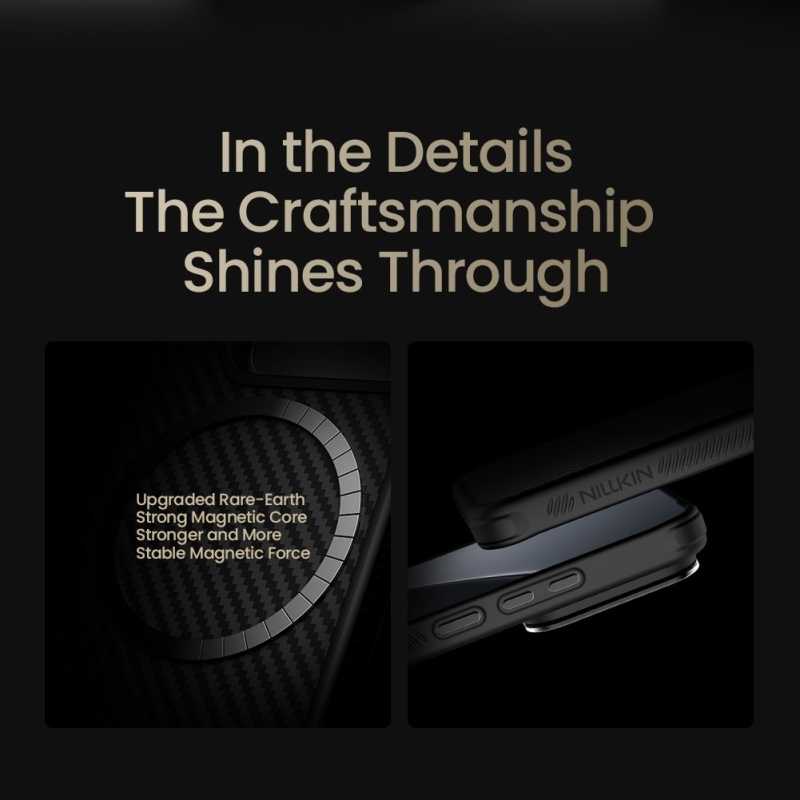 Nillkin CarboProp Aramid mágneses hátlap Xiaomi 15 Fekete