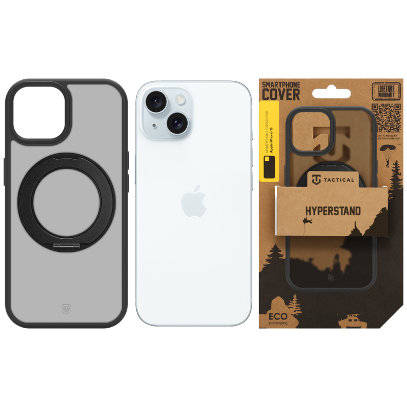 Tactical MagForce Hyperstand tok az Apple iPhone 15-hez, Asphalt színben