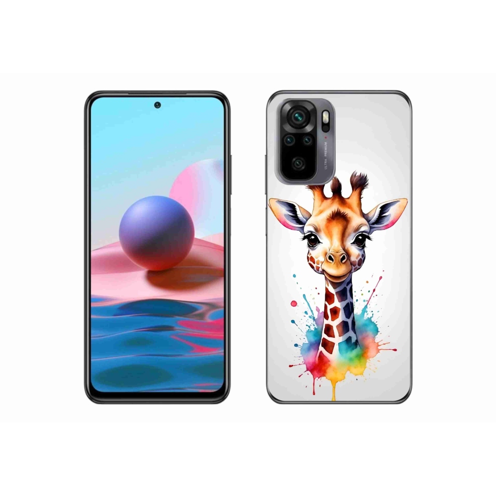 Zselés borítás mmCase a Xiaomi Redmi Note 10 4G-hez - zsiráf 1