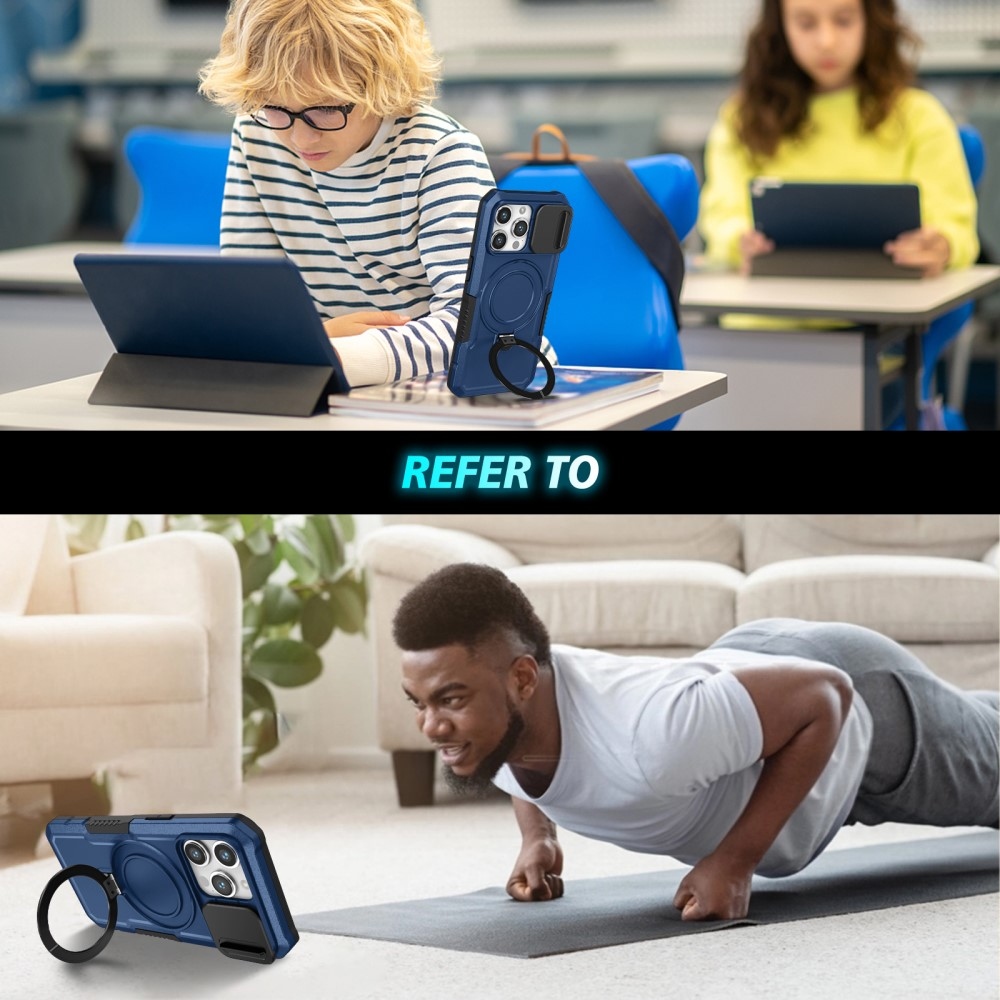Katonai strapabíró védőburkolat MagSafe-vel iPhone 14 Pro Max készülékhez - sötétkék