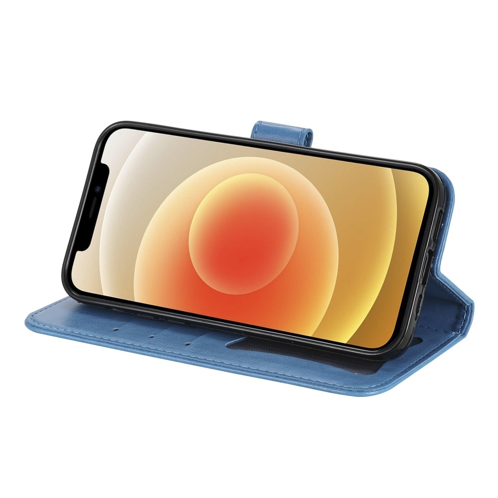 Virágos könyvtáska a Realme 14 5G készülékhez - kék