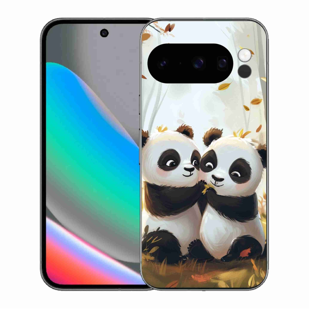 Zselés borítás mmCase a Google Pixel 10 Pro számára - pandák