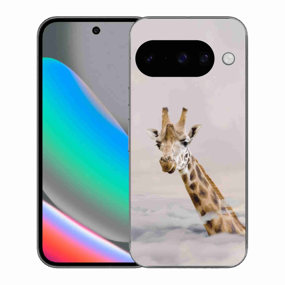 Gél borítás mmCase a Google Pixel 10 számára - zsiráf a felhőkben