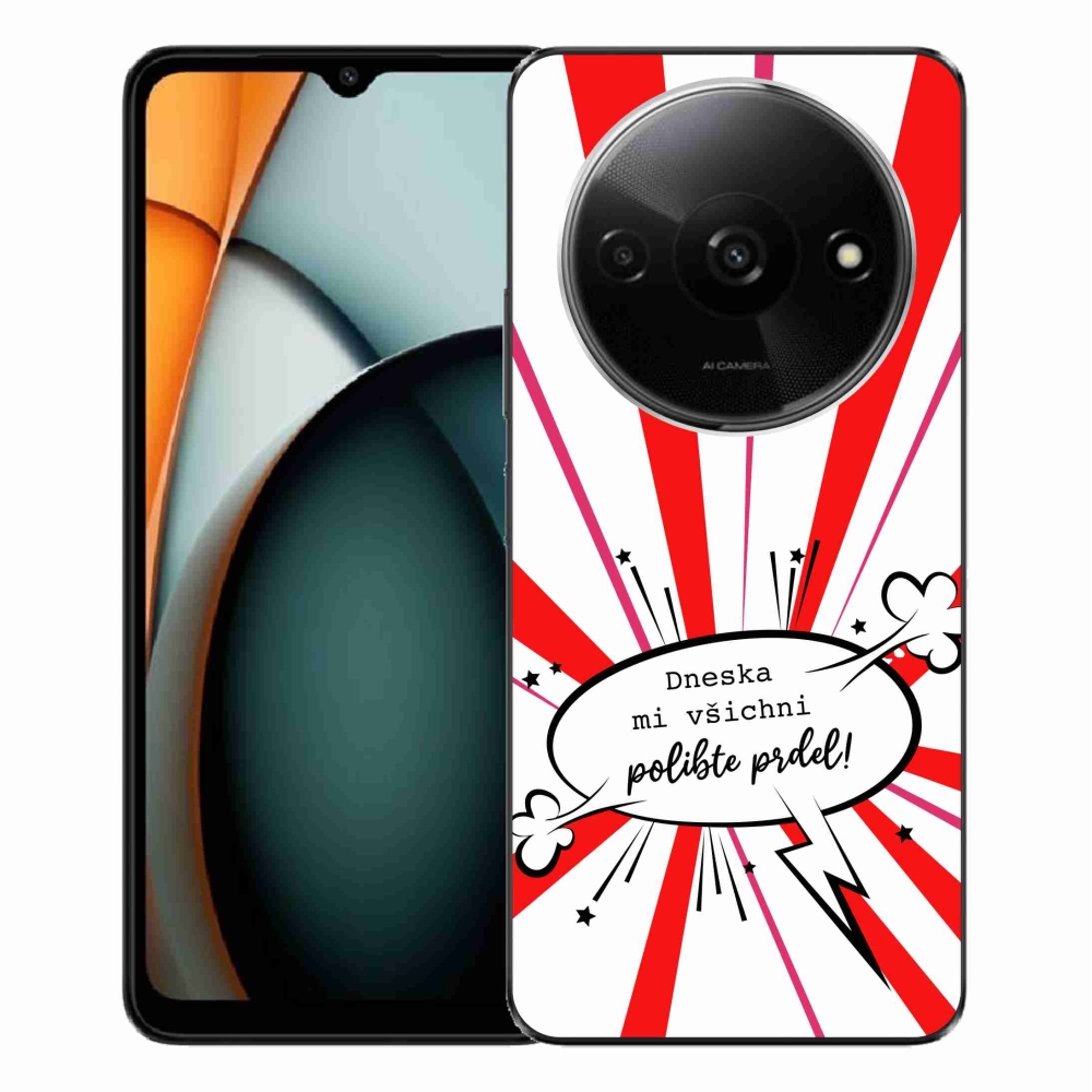 Gél borító mmCase a Xiaomi Redmi A3-hoz - vicces szöveg 15 fehér háttérrel