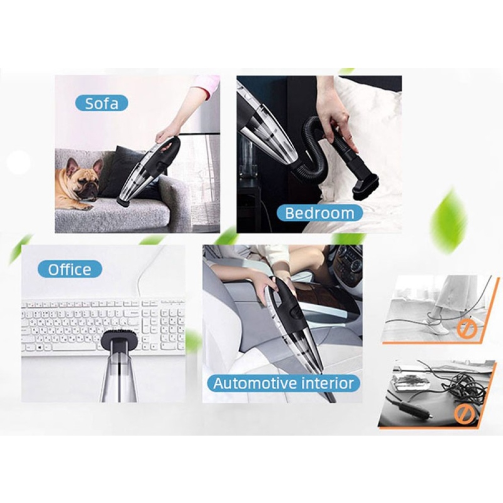 Bezdrôtový ručný vysávač do auta 120W - USB-C