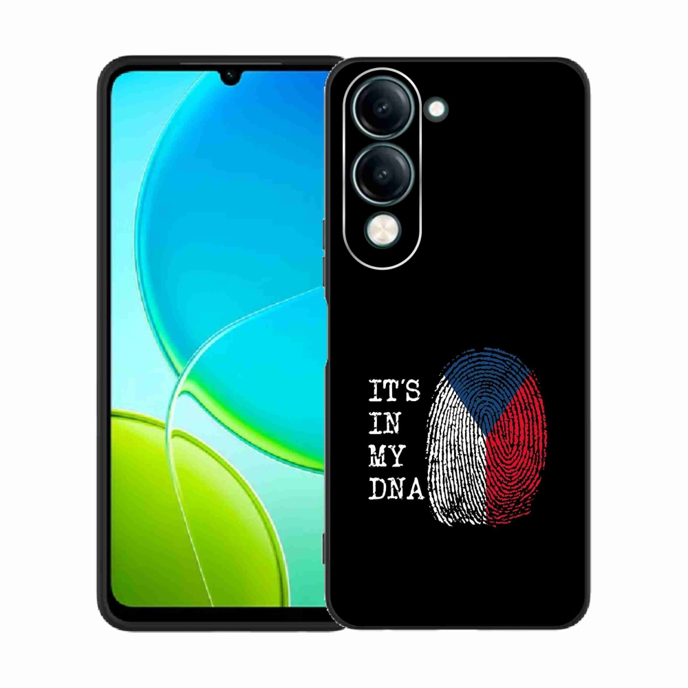 Gél borító mmCase a Vivo Y29s 5G - zászló ujjlenyomat fekete háttérrel