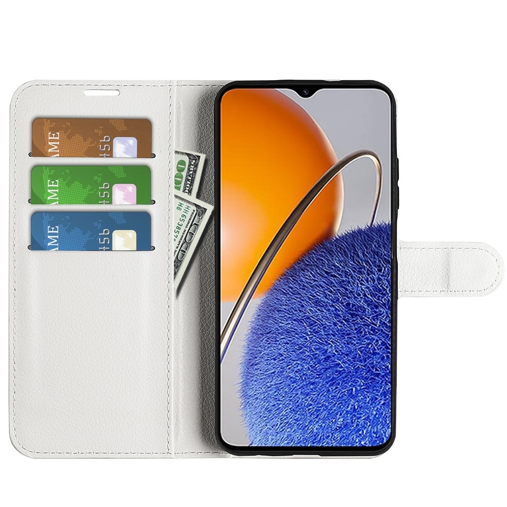 Litchi könyv tok Huawei Nova Y61-hez - fehér