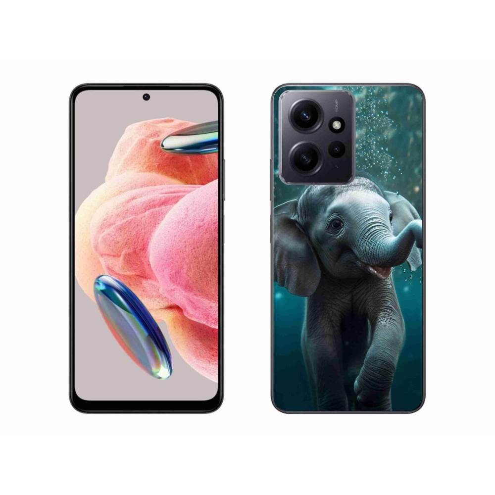Zselés borítás mmCase a Xiaomi Redmi Note 12 4G-hez - elefánt a víz alatt