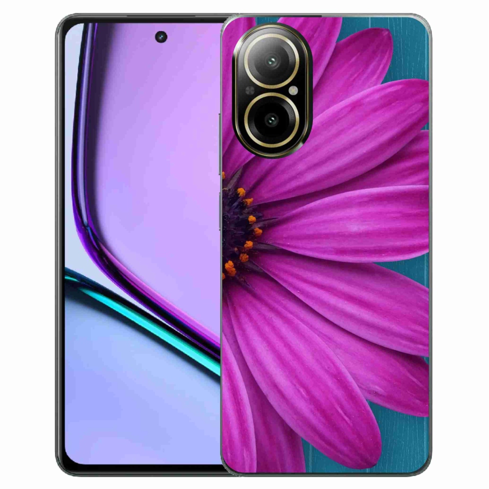 Gél tok mmCase a Realme C67 készülékhez - lila százszorszép