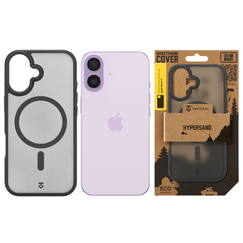 Tactical MagForce Hypersand tok az Apple iPhone 17-hez, Asphalt színben