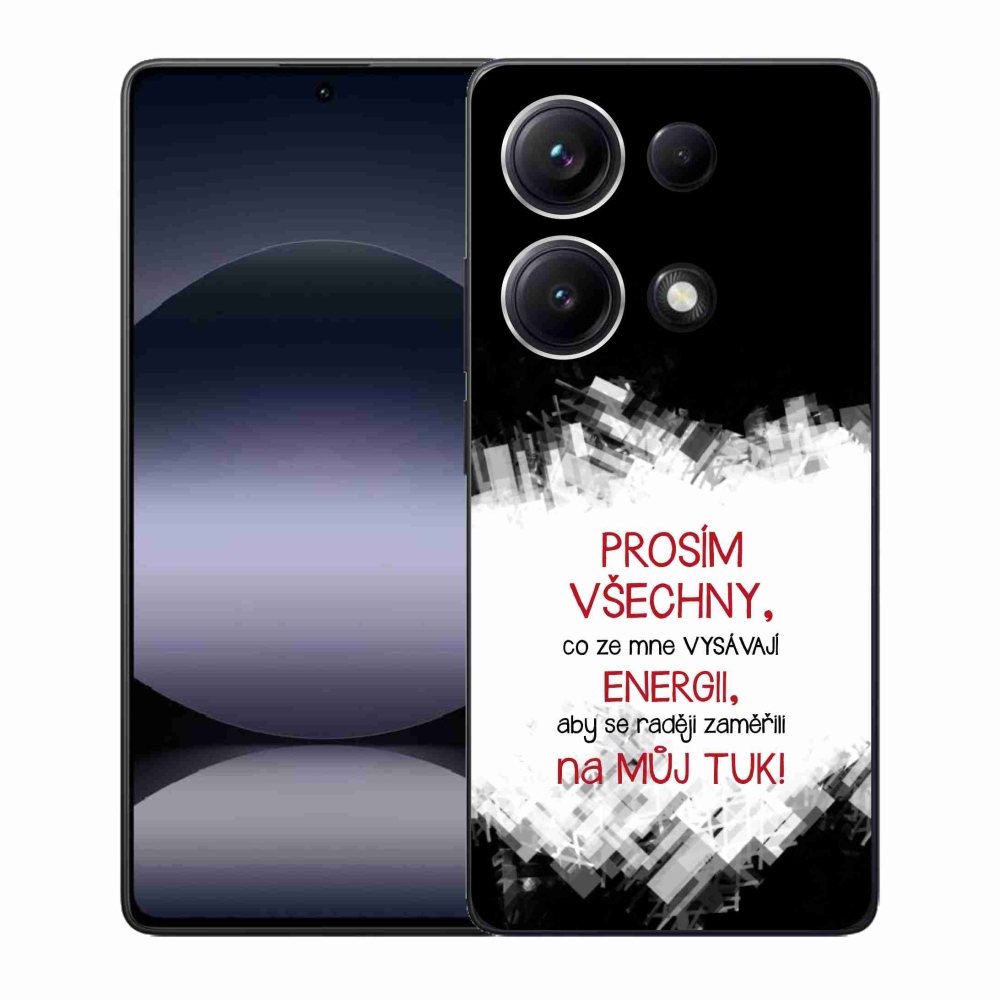 Gél borító mmCase a Xiaomi Redmi Note 14S-hez - vicces szöveg 1 piros