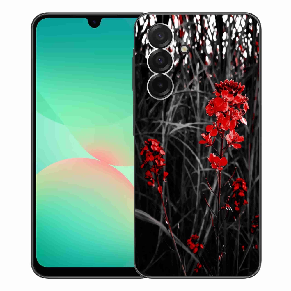 Gél borítás mmCase Samsung Galaxy A26 5G - piros növényhez