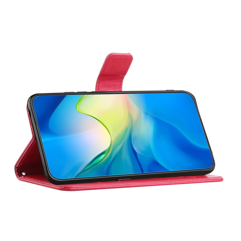 Virágos könyv tok Samsung Galaxy S25 Edge készülékhez - piros