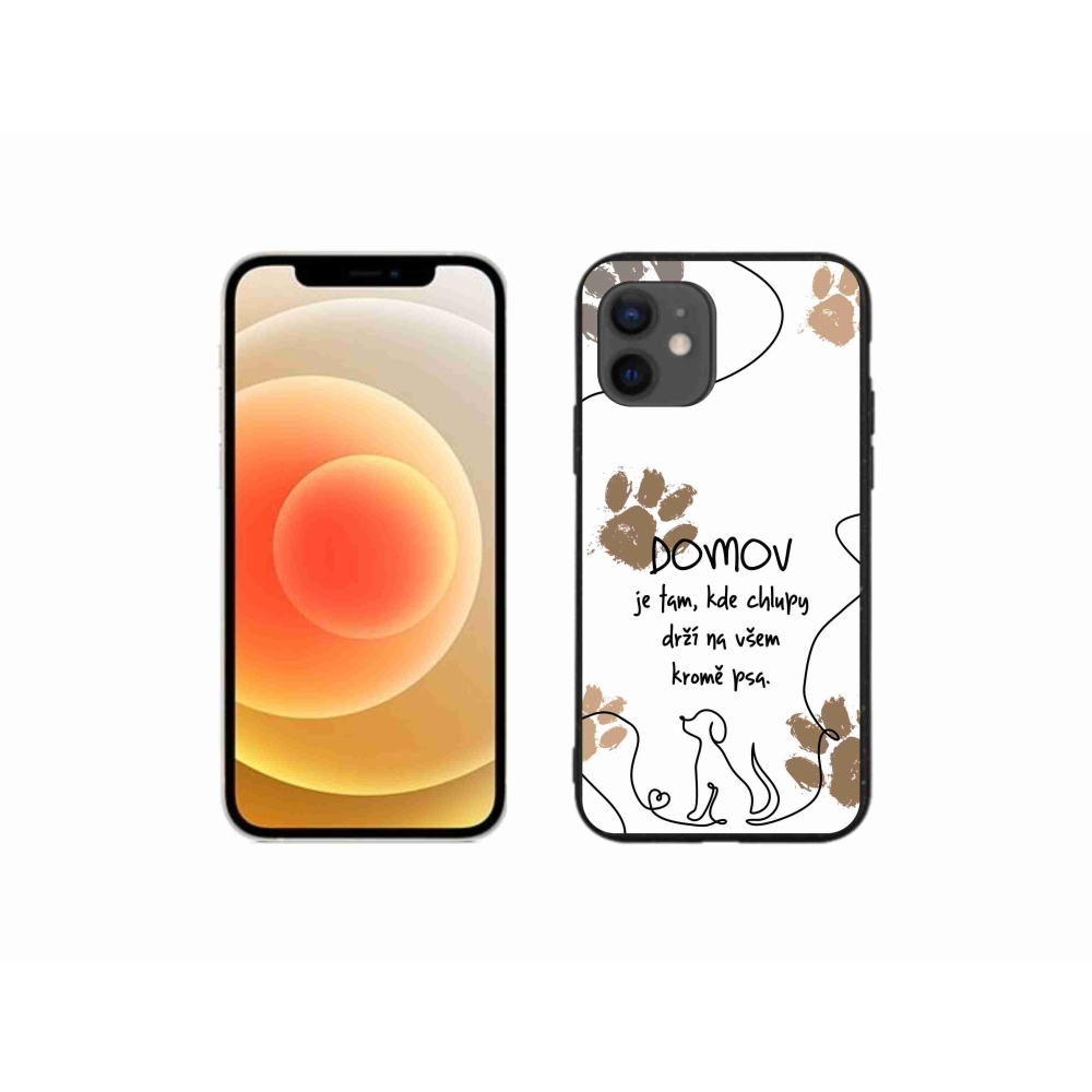 Gél borítás mmCase iPhone 12 mini készülékhez - kutyamotívum fehér háttér