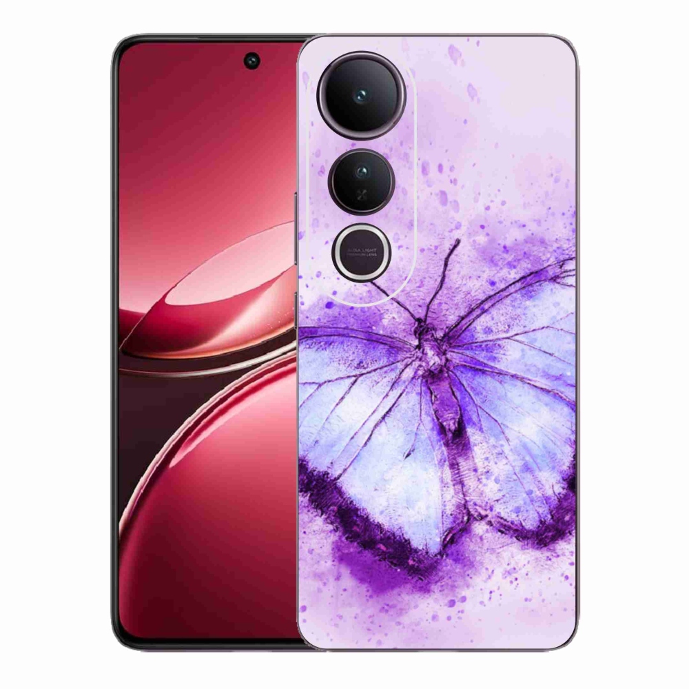 Gél borítás mmCase a Vivo V50 Lite 4G/5G-re - lila pillangó