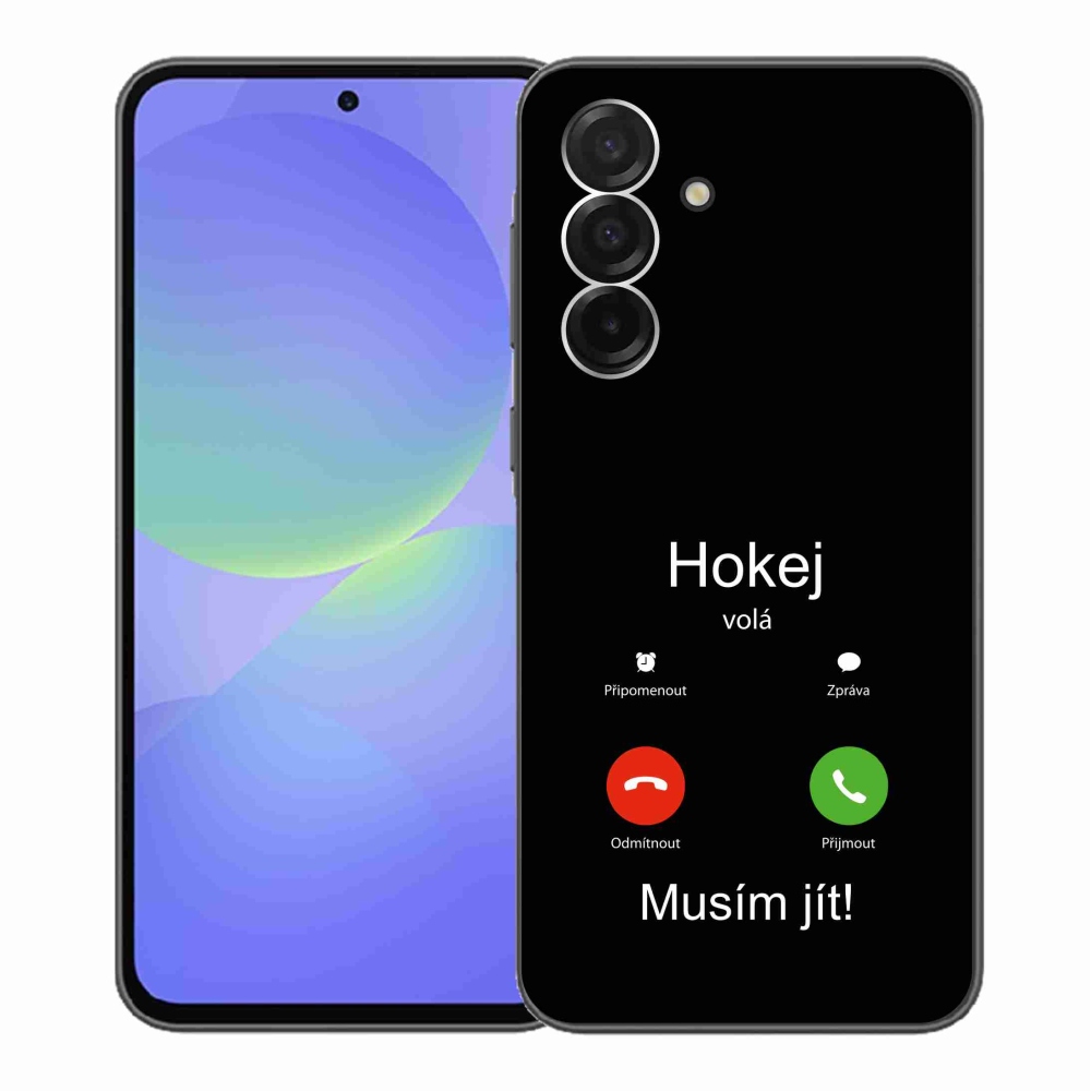 Gél borítás mmCase Samsung Galaxy A36 5G - hoki hívások fekete háttérrel