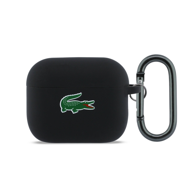 Lacoste Liquid szilikon krokodil logós tok AirPods Pro 3 fekete színhez