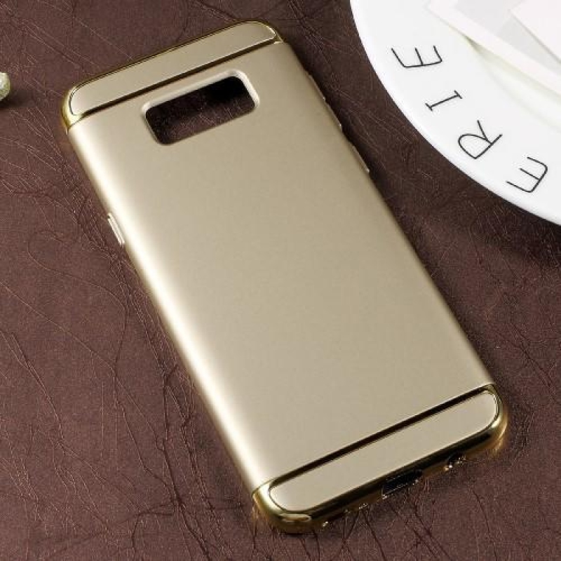 Luxus műanyag tok 3in1 Samsung Galaxy S8 Plus készülékhez - arany színben