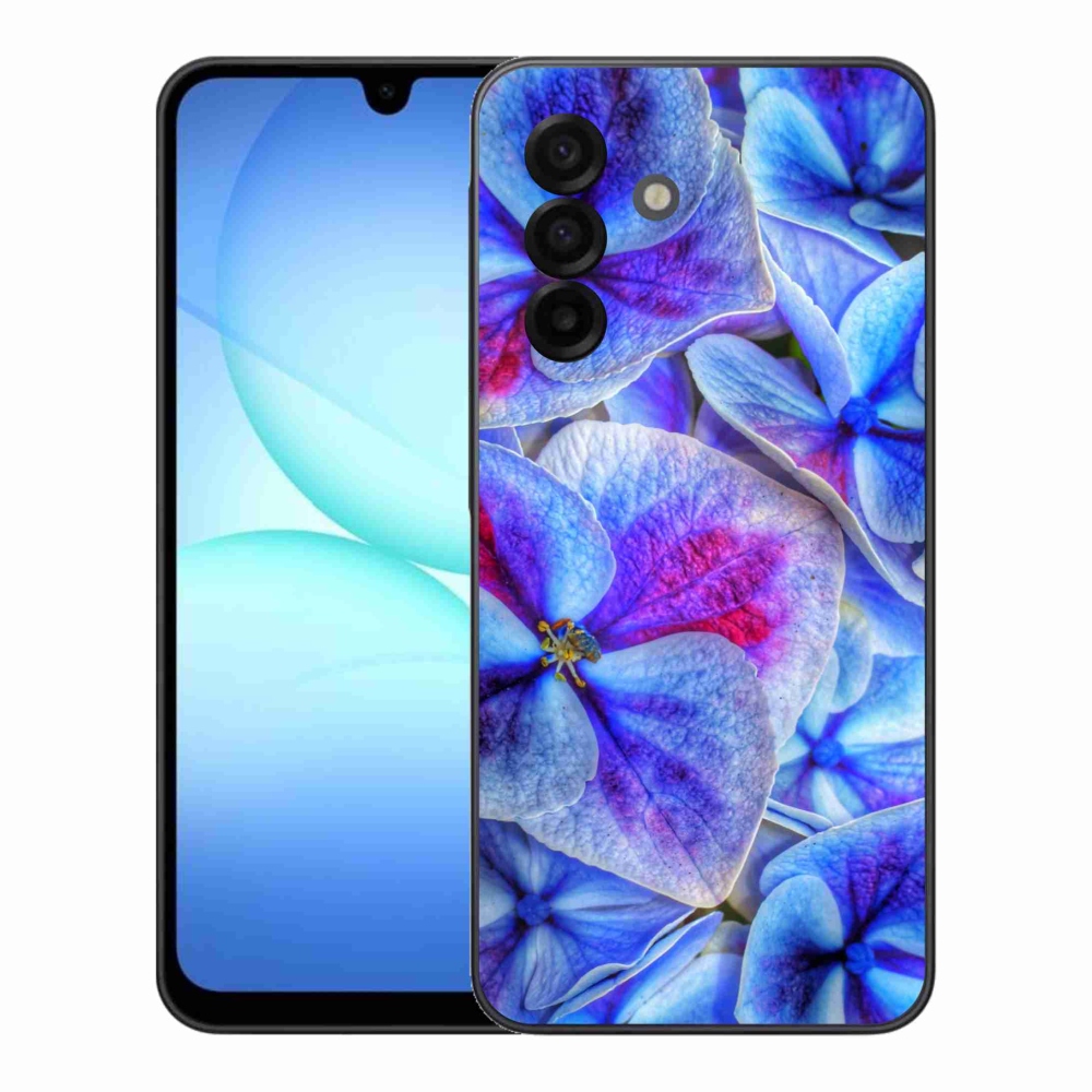 Gél védőhuzat mmCase Samsung Galaxy A17 4G/5G - kék virágok 1