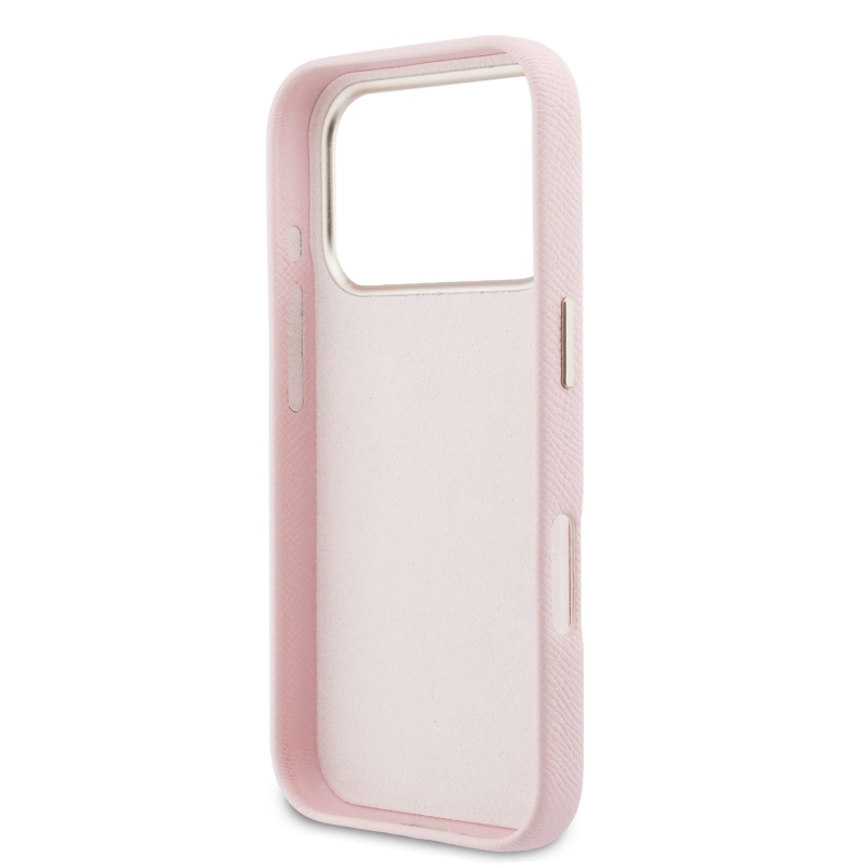 Guess PU gyanta logós hátlap iPhone 17 Pro rózsaszínhez