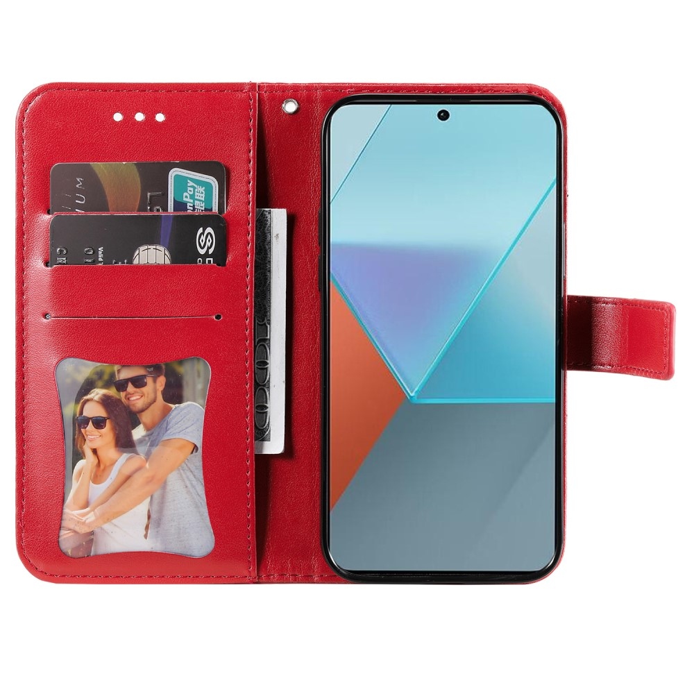 Mandala könyv tok a Xiaomi Redmi Note 13 Pro 5G/Poco X6 5G számára - piros