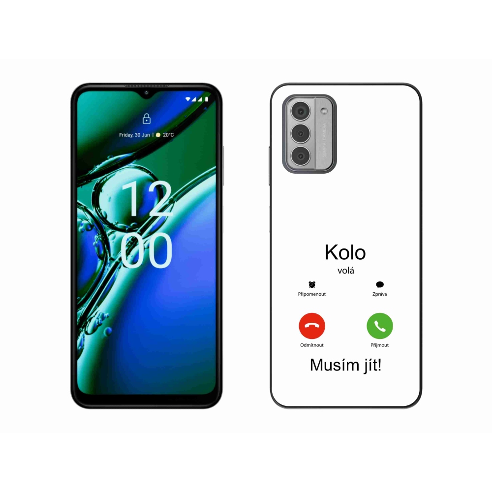 Zselés borítás mmCase a Nokia G42 készülékhez - kerék hívások fehér háttérrel