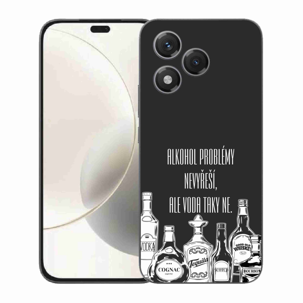 Gél borító mmCase a Honor 400 Lite-hoz - vicces szöveg fekete háttérrel