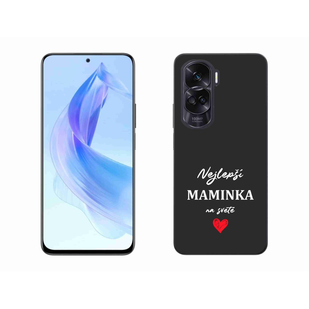 Gél borító mmCase a Honor 90 Lite számára - legjobb anya 1 fekete háttérrel