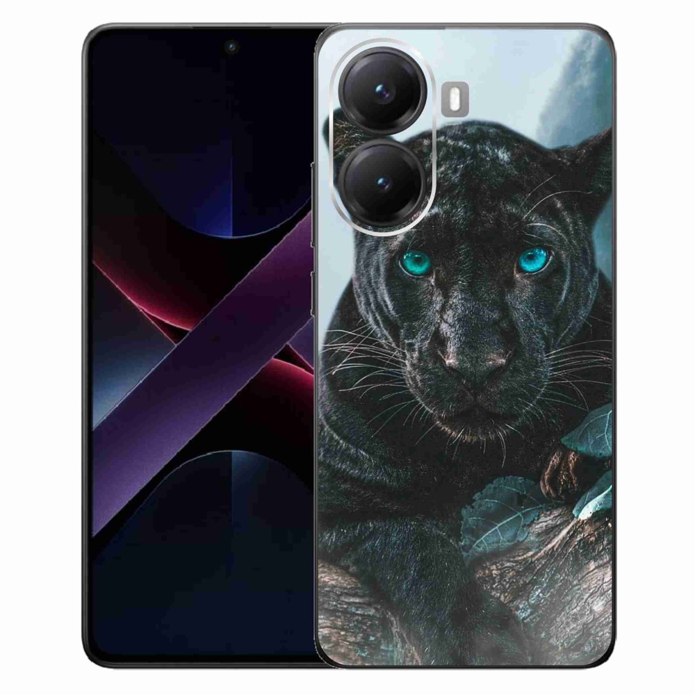 Gél borítás mmCase a Xiaomi Poco X7 Pro 5G-hez - fekete párduc