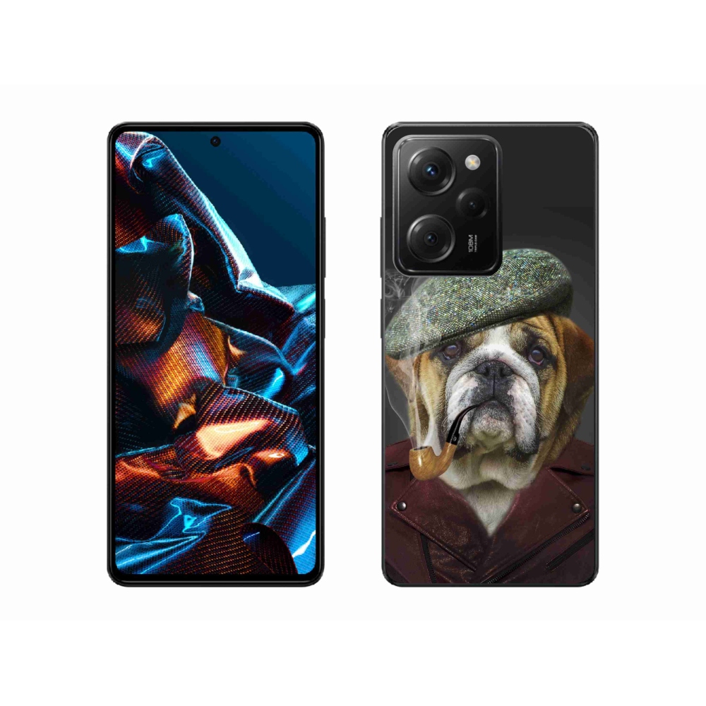 Gél borítás mmCase a Xiaomi Poco X5 Pro 5G számára - kutya csővel