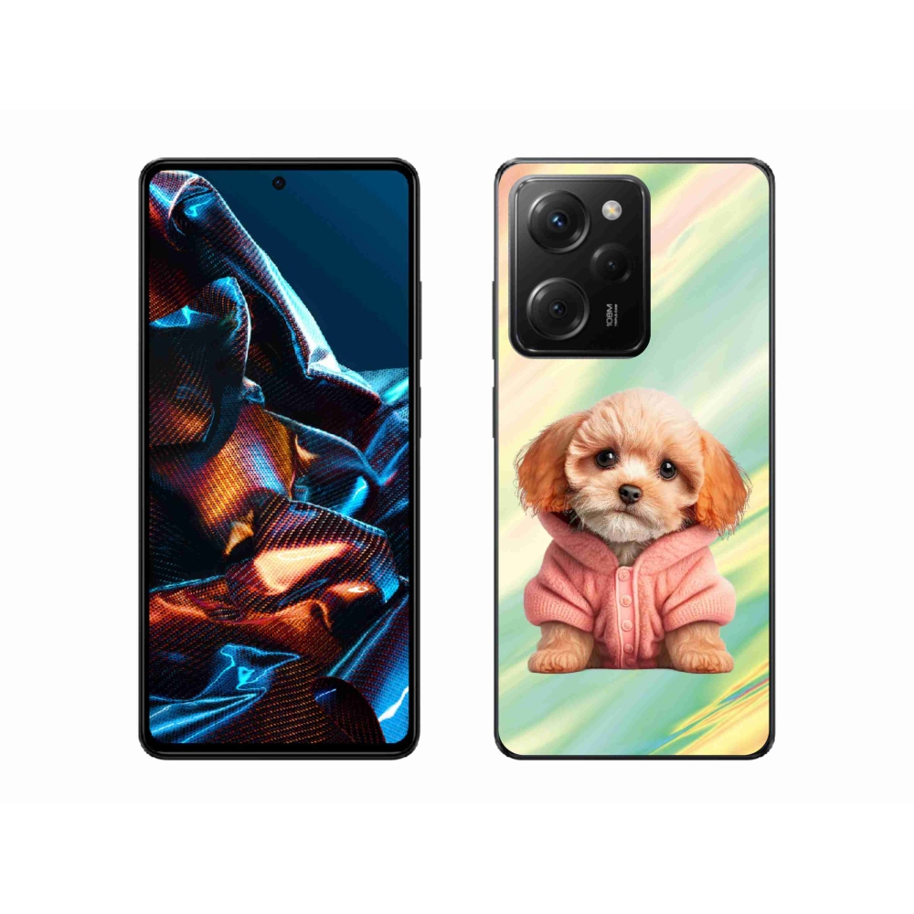 Gél borítás mmCase a Xiaomi Poco X5 Pro 5G számára - pulóveres kiskutya