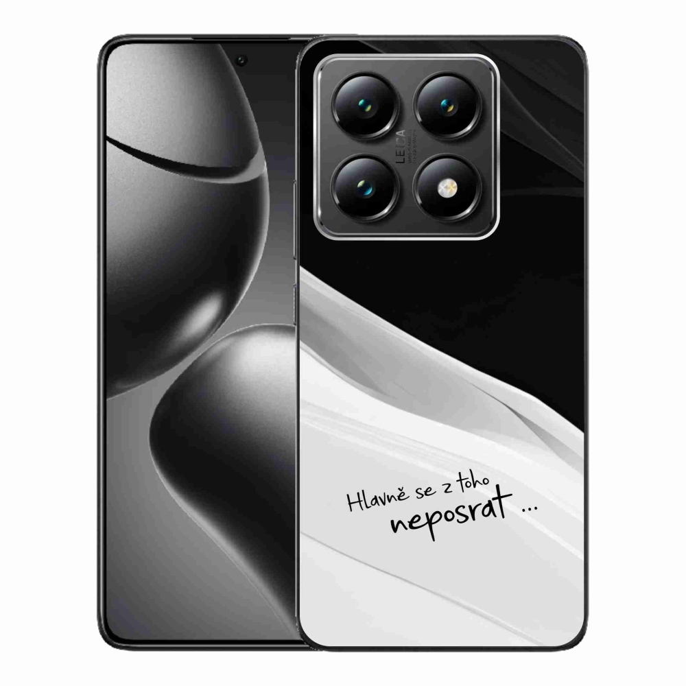 Gél borító mmCase a Xiaomi 14T-hez - vicces szöveg 13 fehér és fekete háttérrel