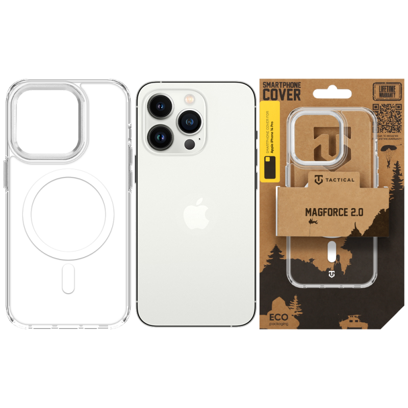 Tactical MagForce 2.0 tok az Apple iPhone 14 Pro-hoz, ezüst színben