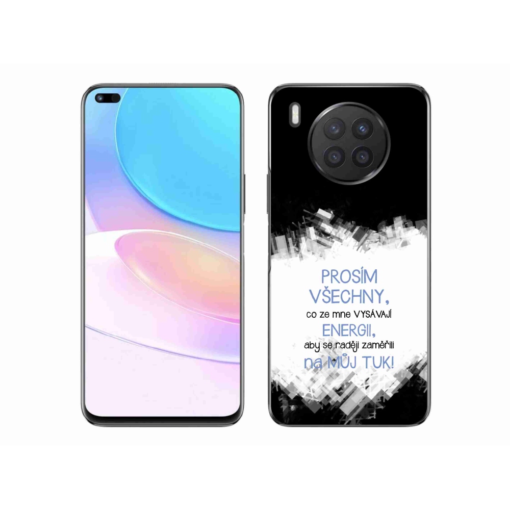 Gél borító mmCase a Huawei Nova 8i készülékhez - vicces szöveg 1 kék