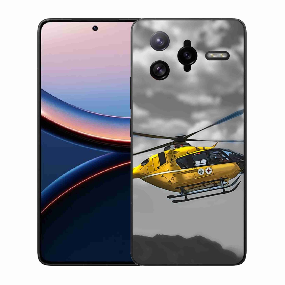 Gél borítás mmCase a Xiaomi Poco F7 Ultra számára - sárga helikopter