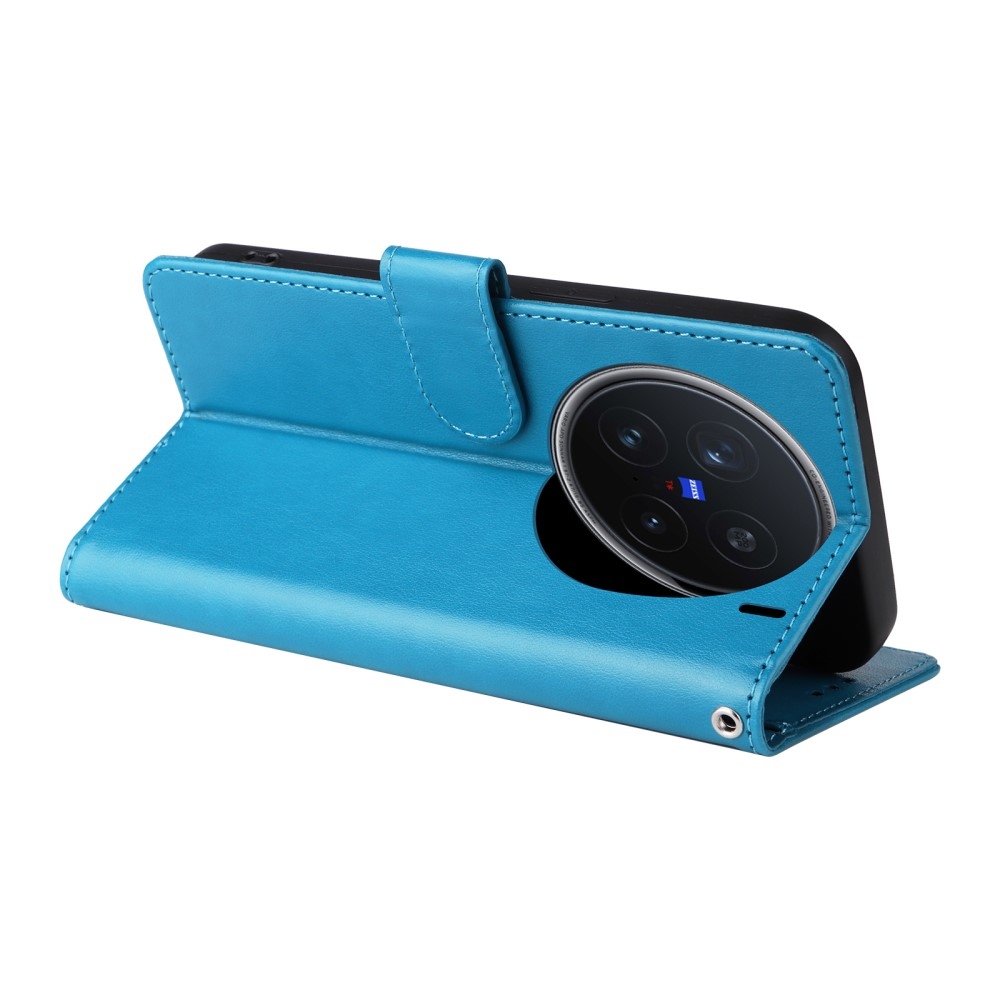 Virágos könyv tok a Vivo X200 Pro 5G készülékhez - kék