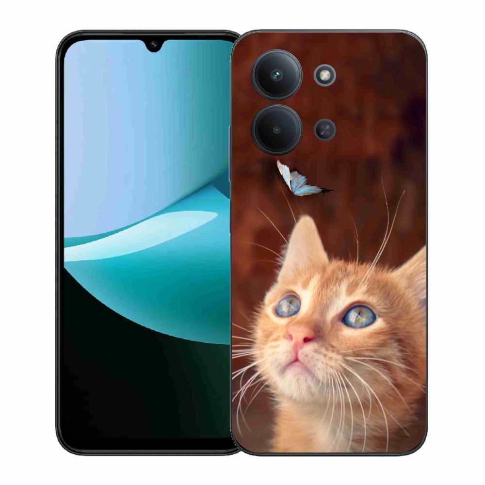 Gél borítás mmCase a Xiaomi Redmi 15C 4G (171mm)/Poco C85 4G (171mm) - pillangó és cica számára