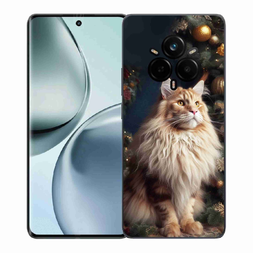 Gél borítás mmCase a Realme 14 Pro+ 5G számára - macska a fánál