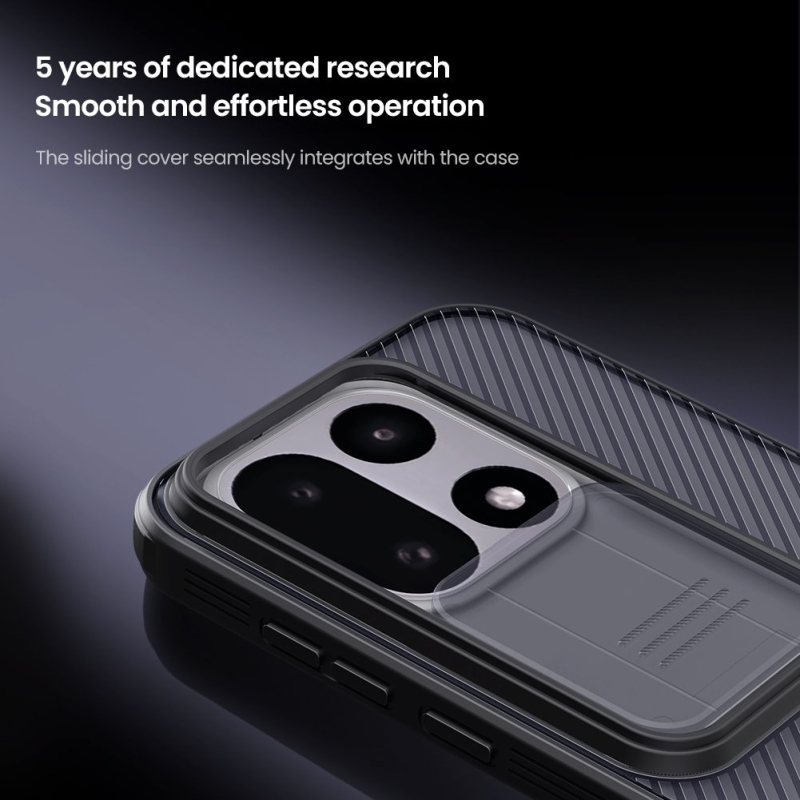 Nillkin CamShield PRO hátlap OnePlus 15-höz, átlátszó, fekete