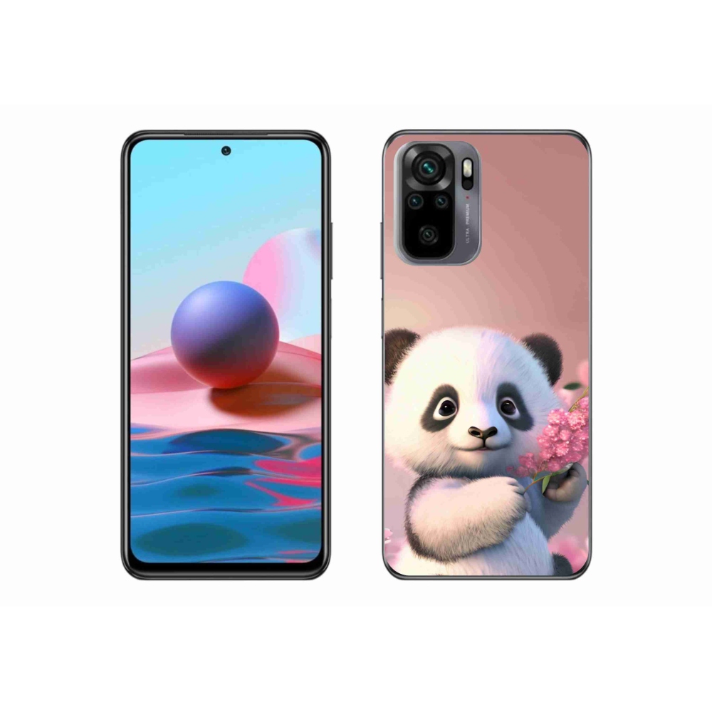 Gél borítás mmCase a Xiaomi Redmi Note 10 4G-hez - aranyos panda